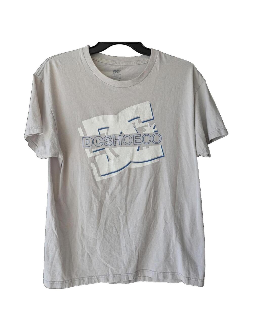DC Shoes Shirt Large Off White Classic Logo Y2K Skateboarding Graphic Tee L